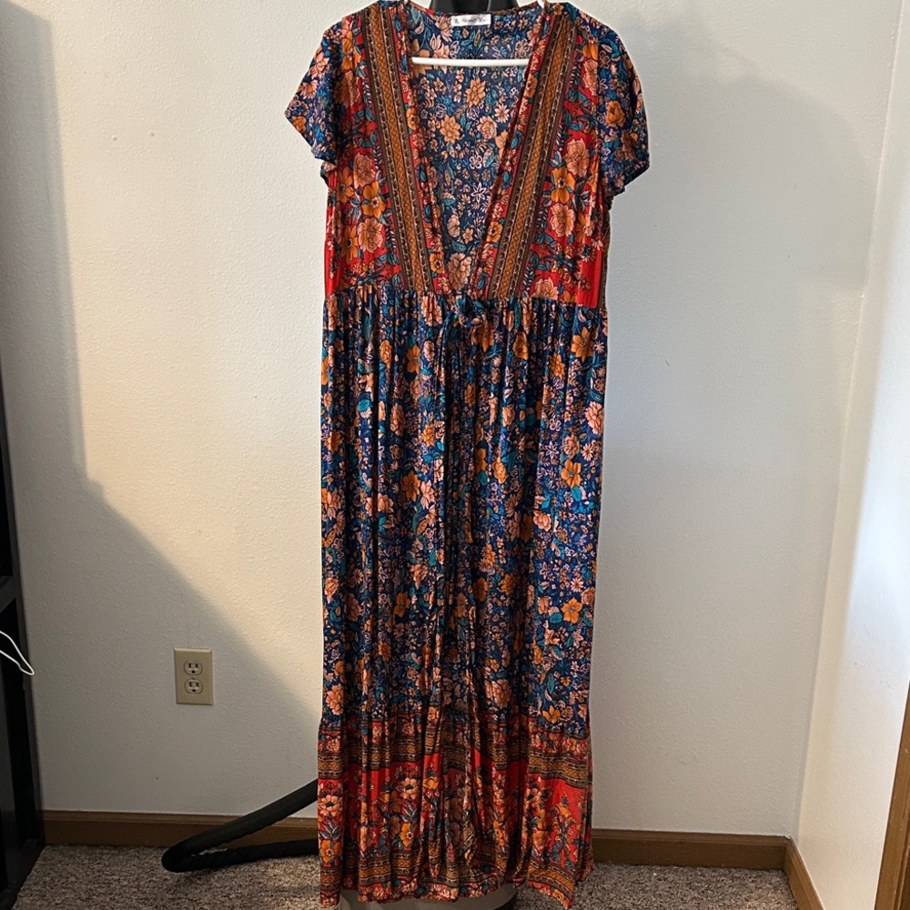 R. Vivimos Wrap Maxi Dress